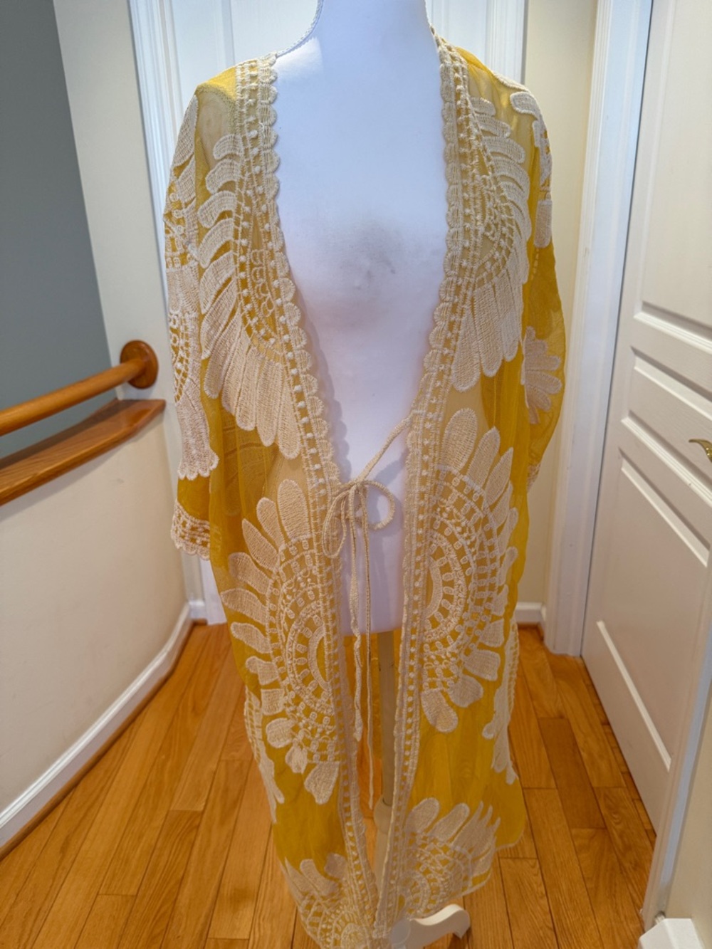 Siren Lily Maternity Yellow Lace Kimono by Siren Lily